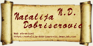 Natalija Dobrišerović vizit kartica